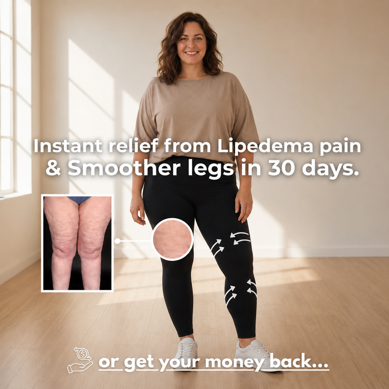 Avalia® 3D Relief Leggings - For Women With Lipedema, Swollen & Heavy Legs