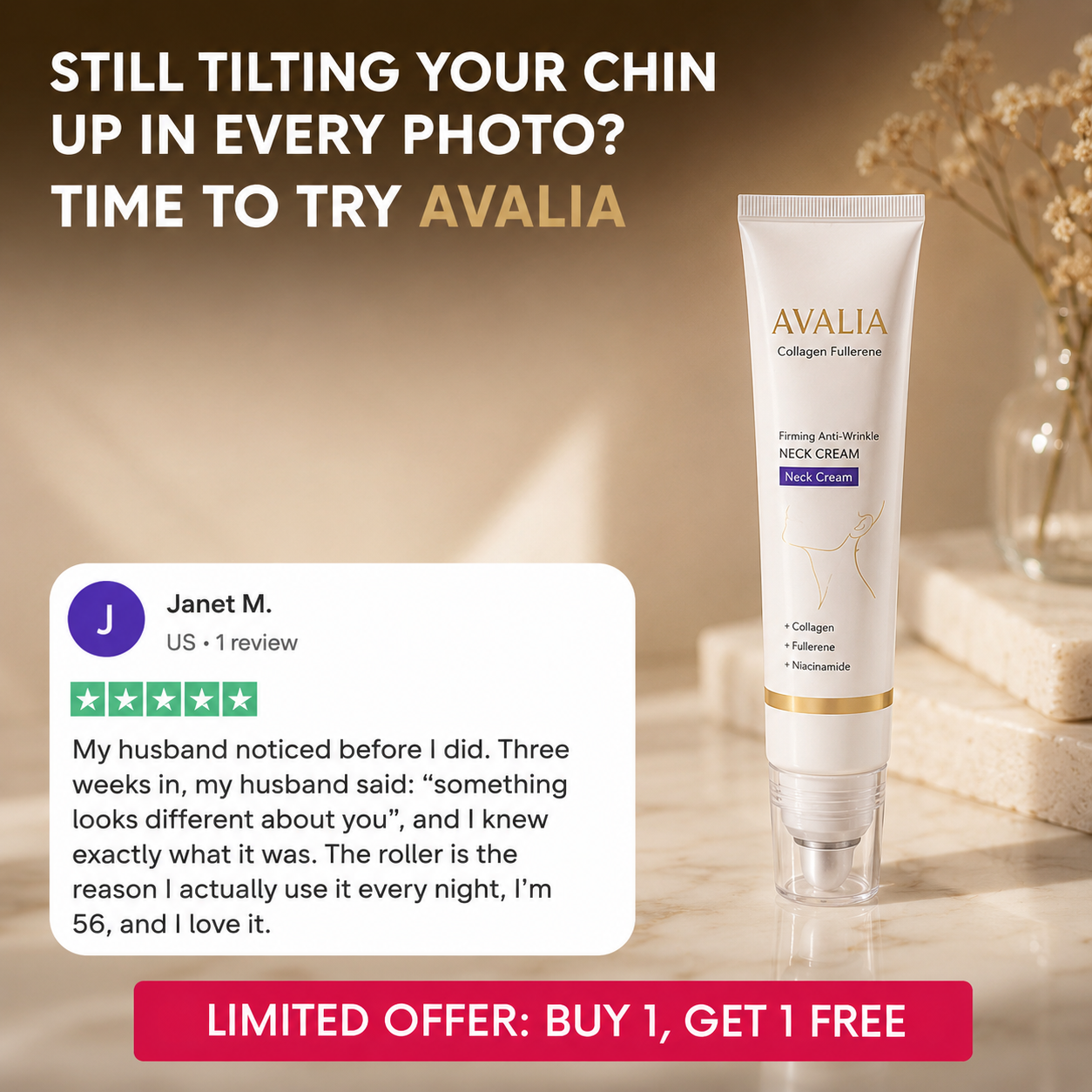 Avalia® Lift & Firm Neck Sculpting Roller Cream